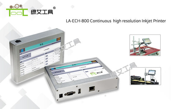 Ψηφιακός βιομηχανικός εκτυπωτής ECH 800 Inkjet - συνεχές ενιαίο ακροφύσιο 012.7mm 160m/Min